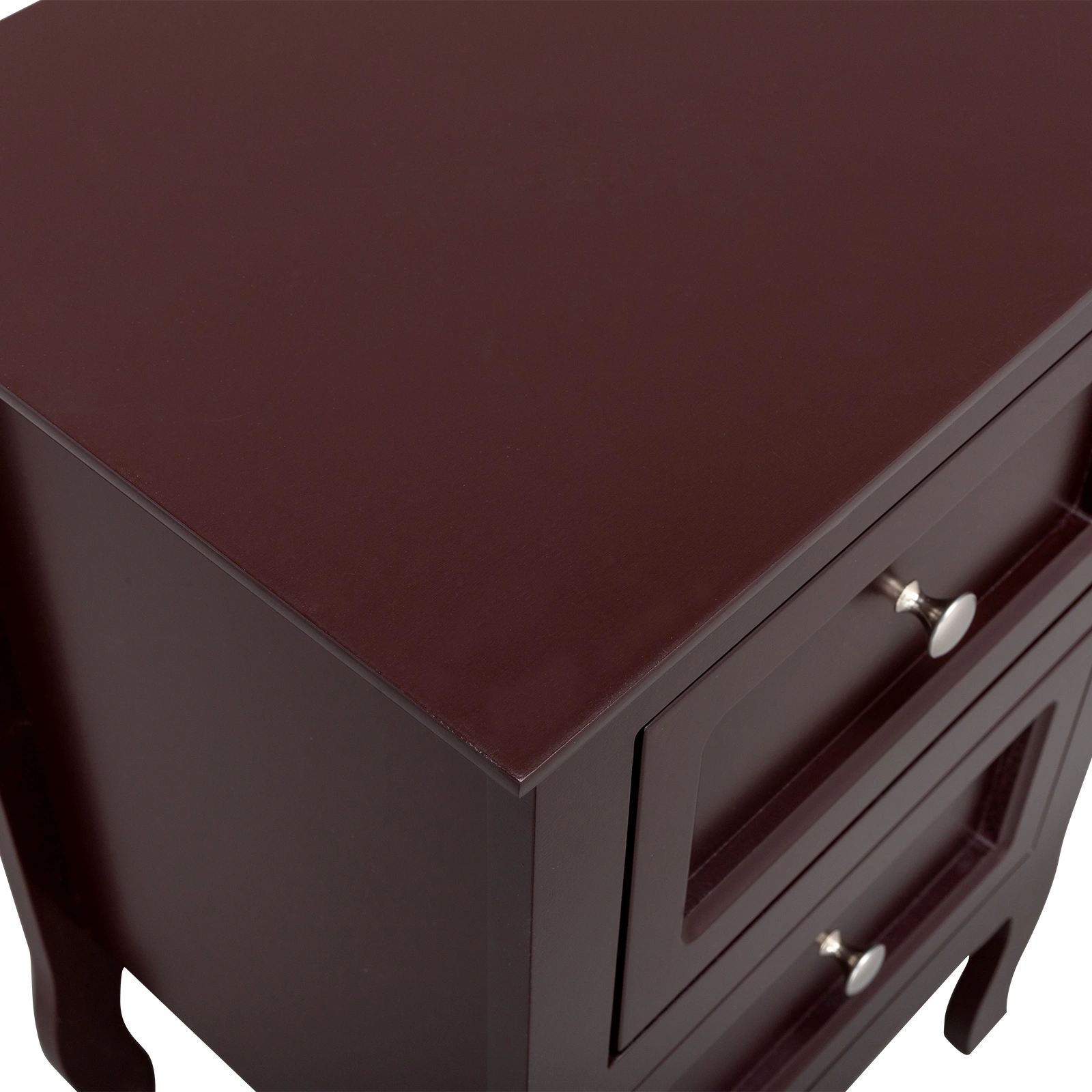 2PCS Country Style Two-Tier Night Stands, Large Size Bedside Tables with Storage Shelf, Wood Finish End Tables for Bedroom view 19
