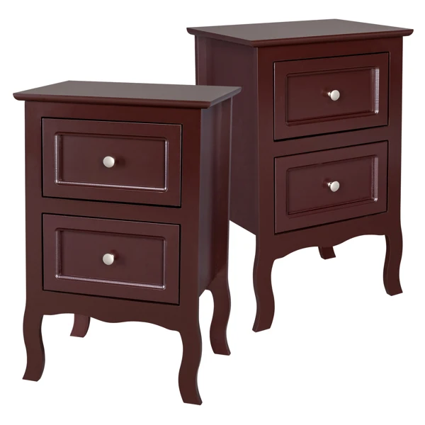 2pcs Country Style Two-Tier Night Tables Large Size Grown view 4