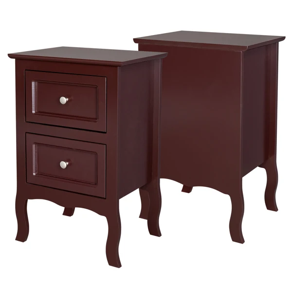 2pcs Country Style Two-Tier Night Tables Large Size Grown view 5