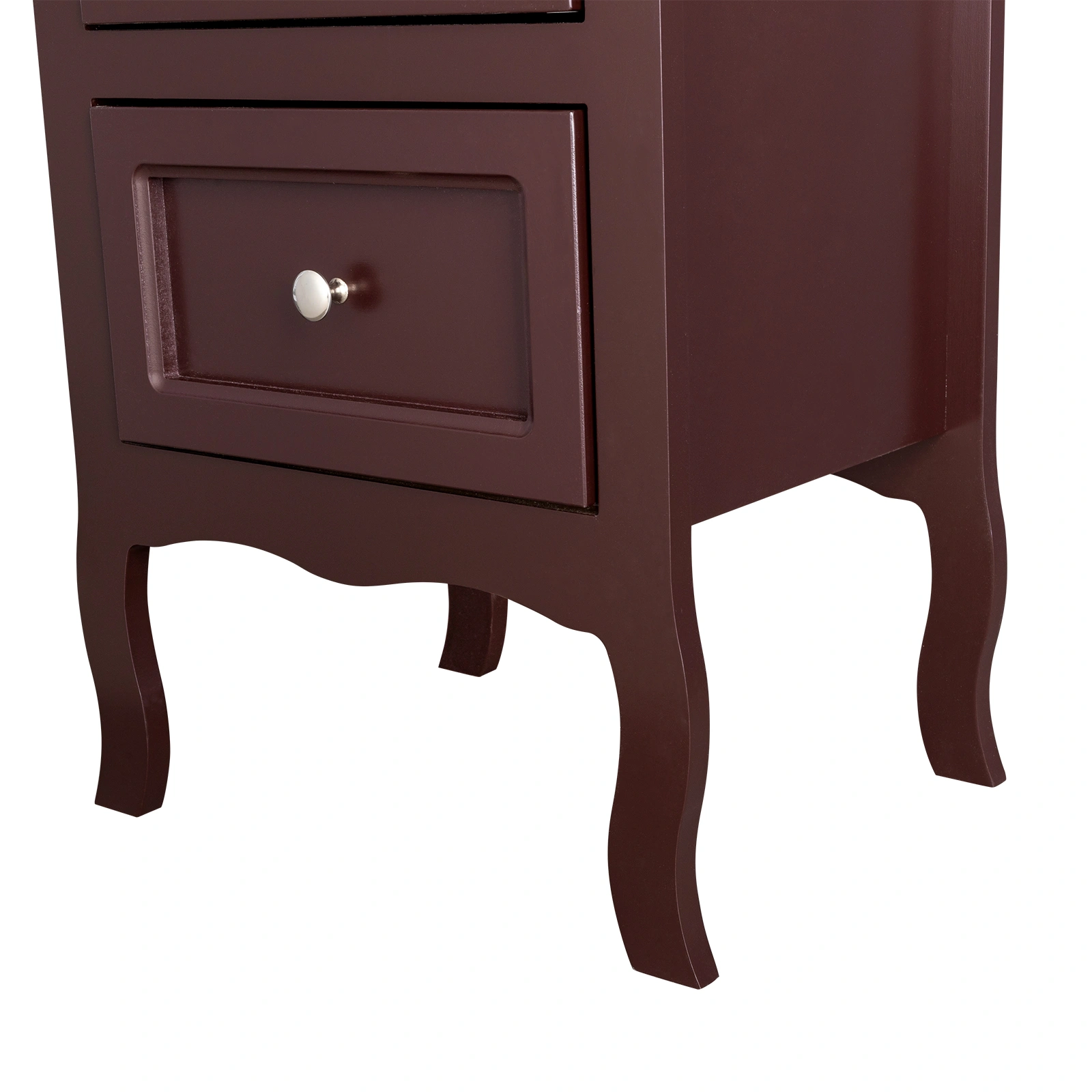 2PCS Country Style Two-Tier Night Stands, Large Size Bedside Tables with Storage Shelf, Wood Finish End Tables for Bedroom view 8