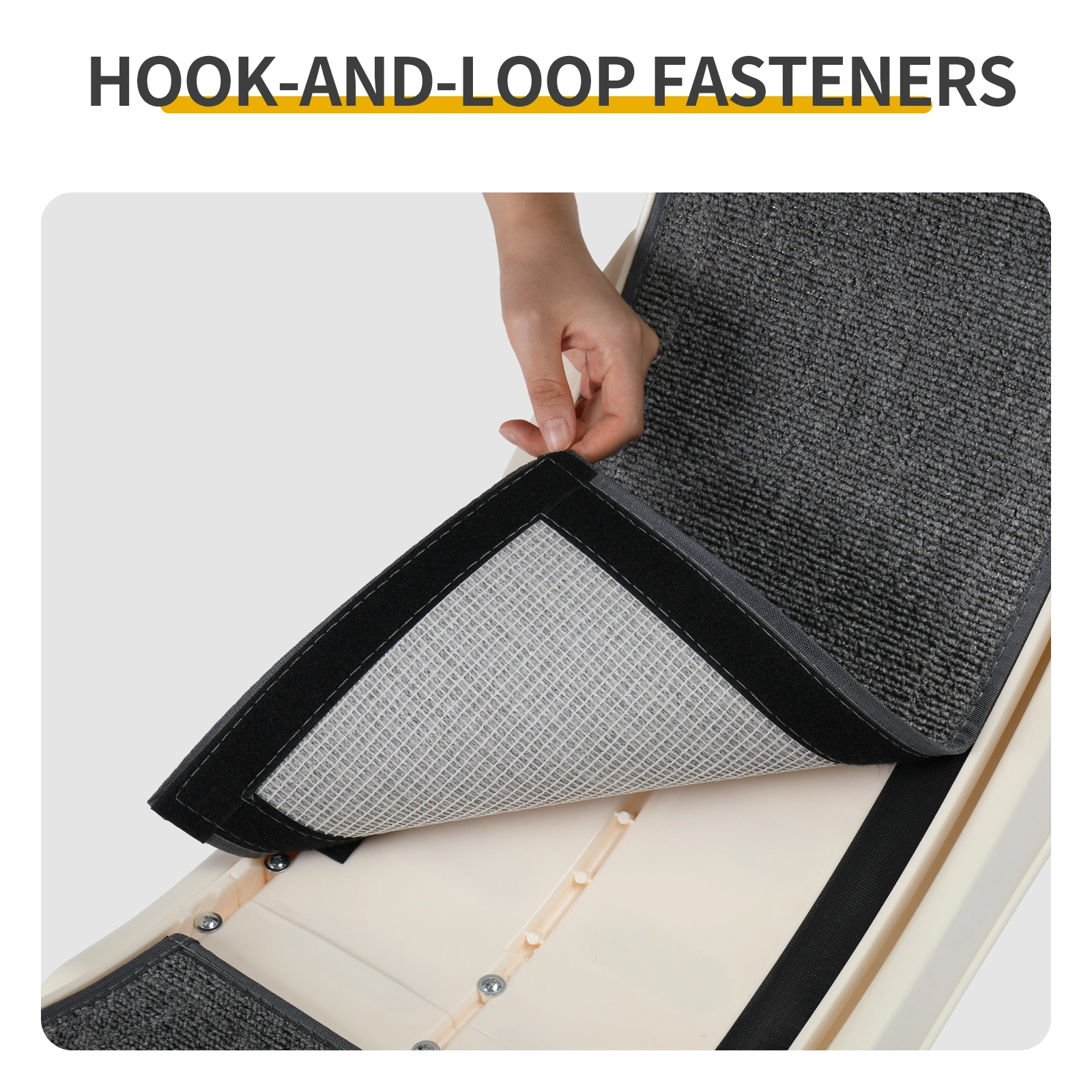 80*34*86CM, Off-white PP track connector assembly, circular design with gray carpet + 1 cat teaser stick, 15kg cat treadmill view 9