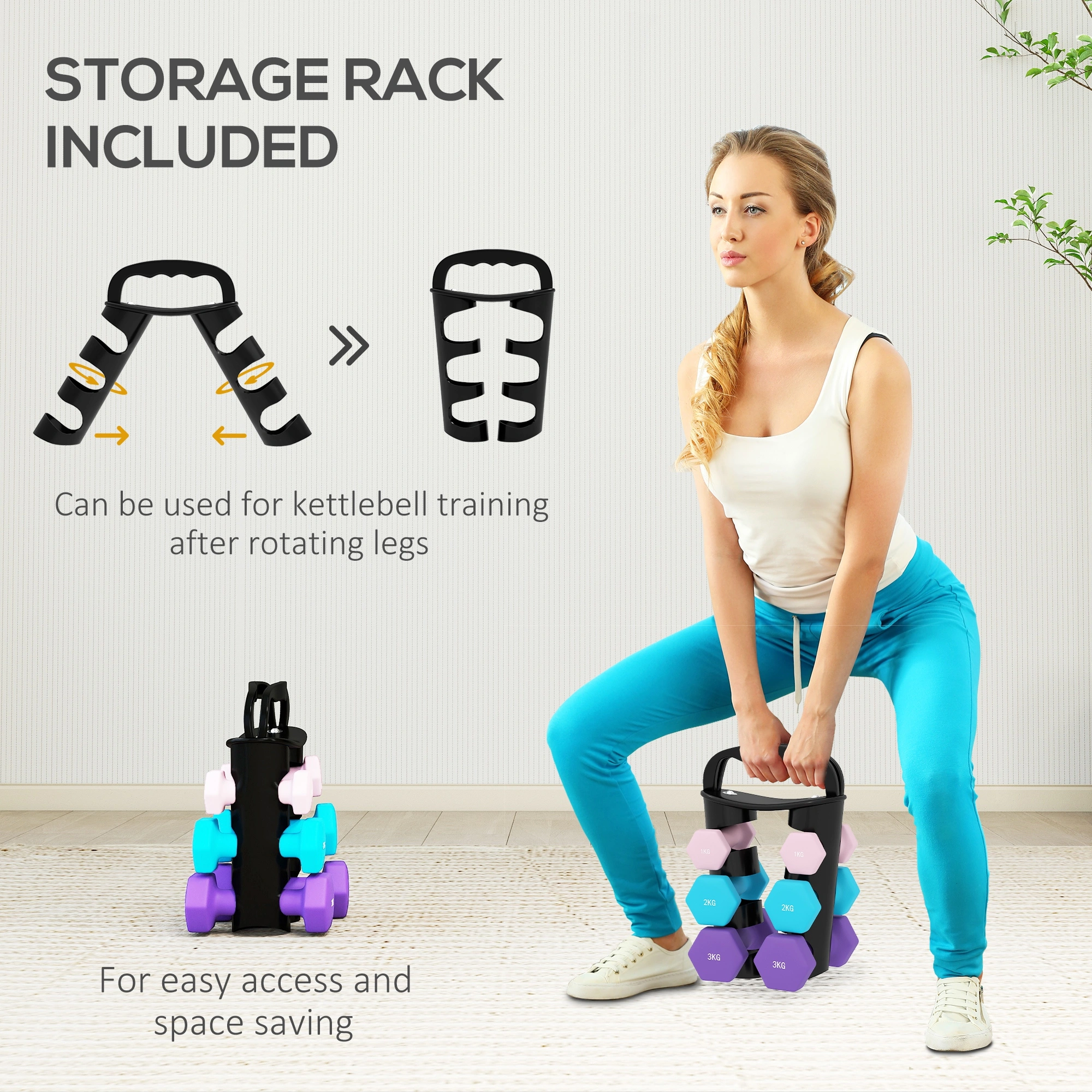 Hex Rubber Dumbbell 5lb, Pair, 5-Pound Weight for Home Gym Strength Training, Non-Slip Handle view 5