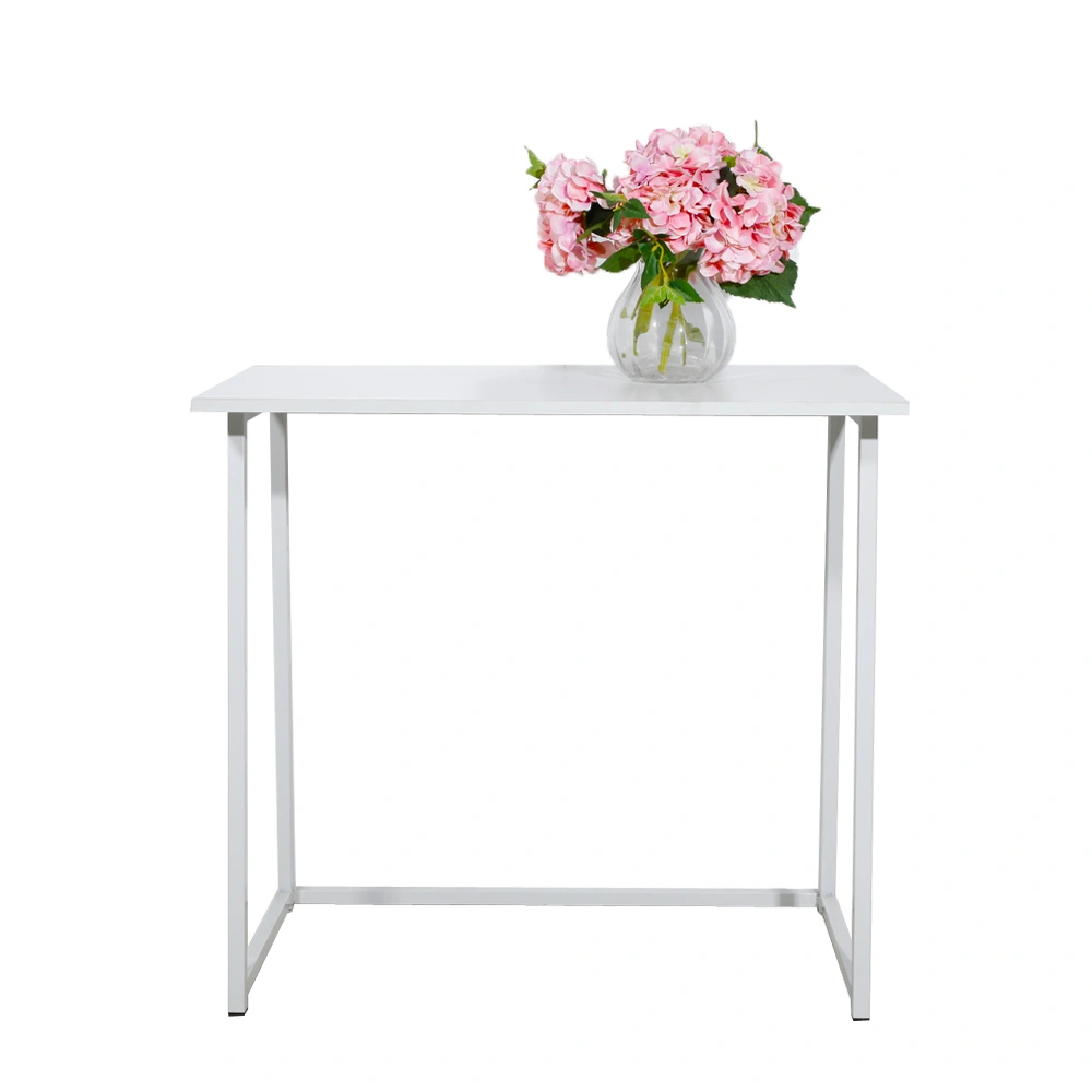 Simple Collapsible Computer Desk White view 3