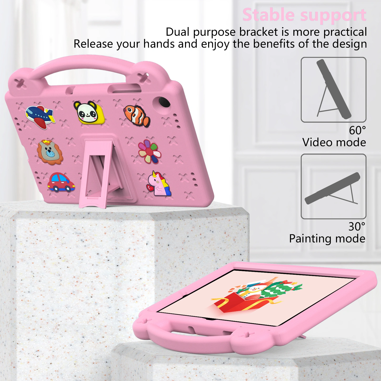 Shockproof Kids Case for Samsung Galaxy Tab A9 Plus 11" Tablet with Rotating Stand Cover view 3