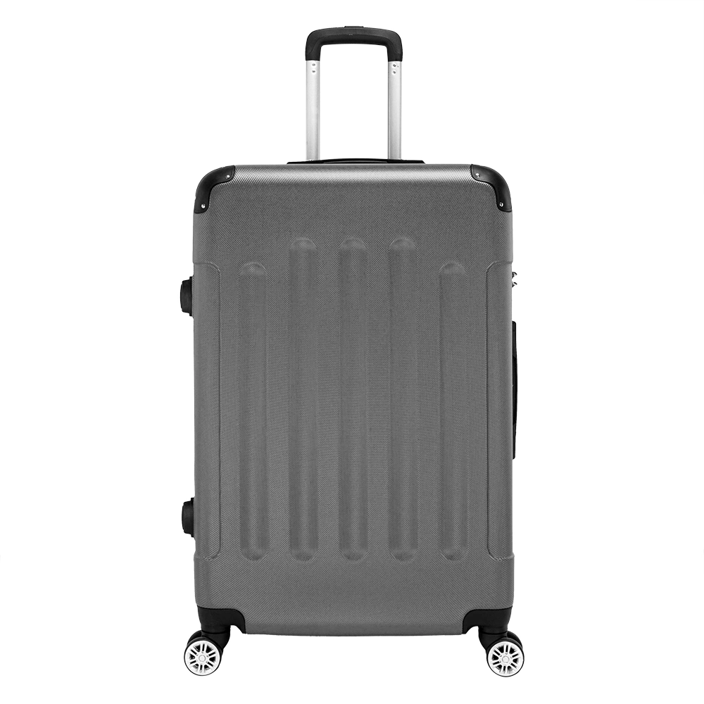 3-in-1 Portable ABS Trolley Suitcase 20 24 28 Inch Travel Luggage Case Dark Gray view 3