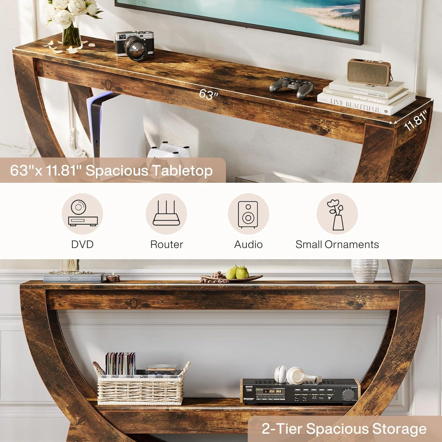 Long Console Table/Living room table(Not Supported non-defective remorse returns) view 6