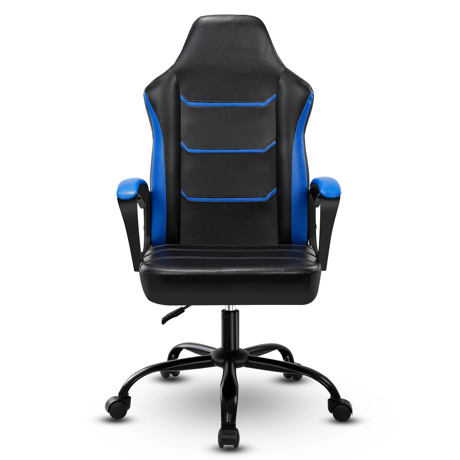 Video Game Chair Breathable PU Leather, Racing E-Sport Gaming Chair Height Adjustable, Computer Desk Chair for Adults & Teenagers, Blue view 2