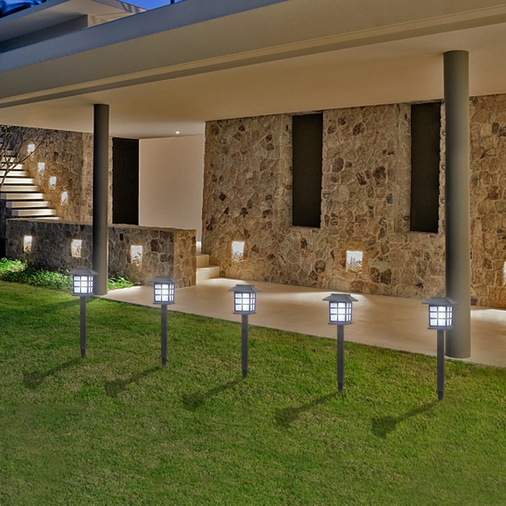 8PCS Solar LED Lantern Lights Outdoor, White Garden Pathway Torch Lights, Waterproof Landscape Lighting for Yard Walkway Patio view 20