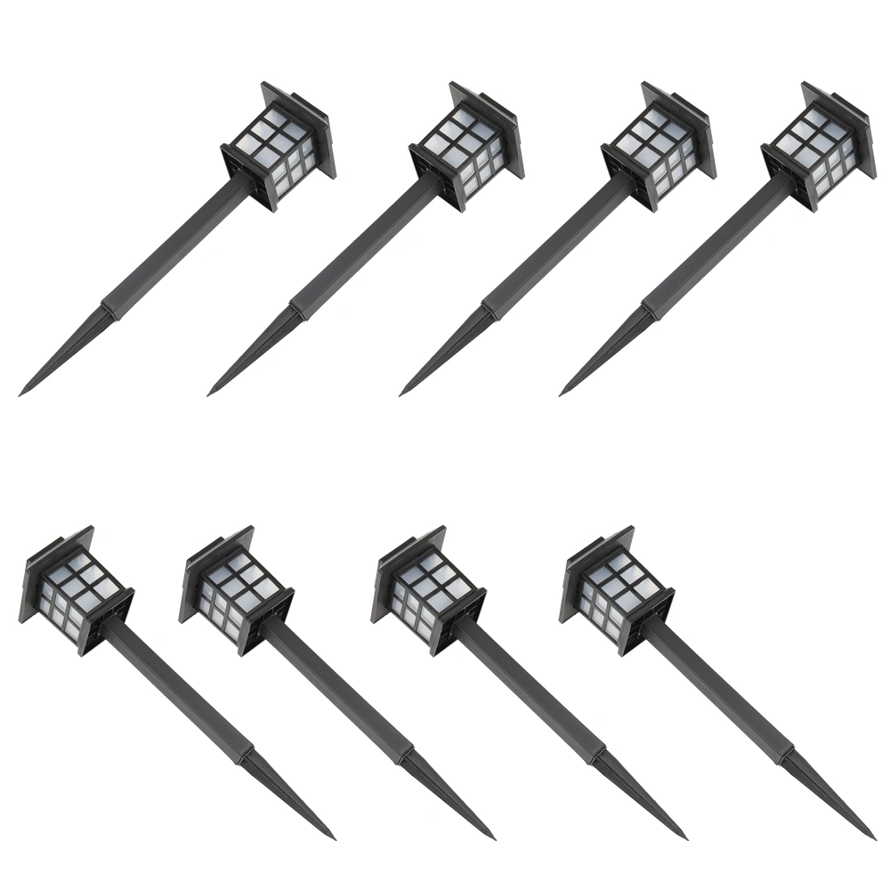 8PCS Solar LED Lantern Lights Outdoor, White Garden Pathway Torch Lights, Waterproof Landscape Lighting for Yard Walkway Patio view 7
