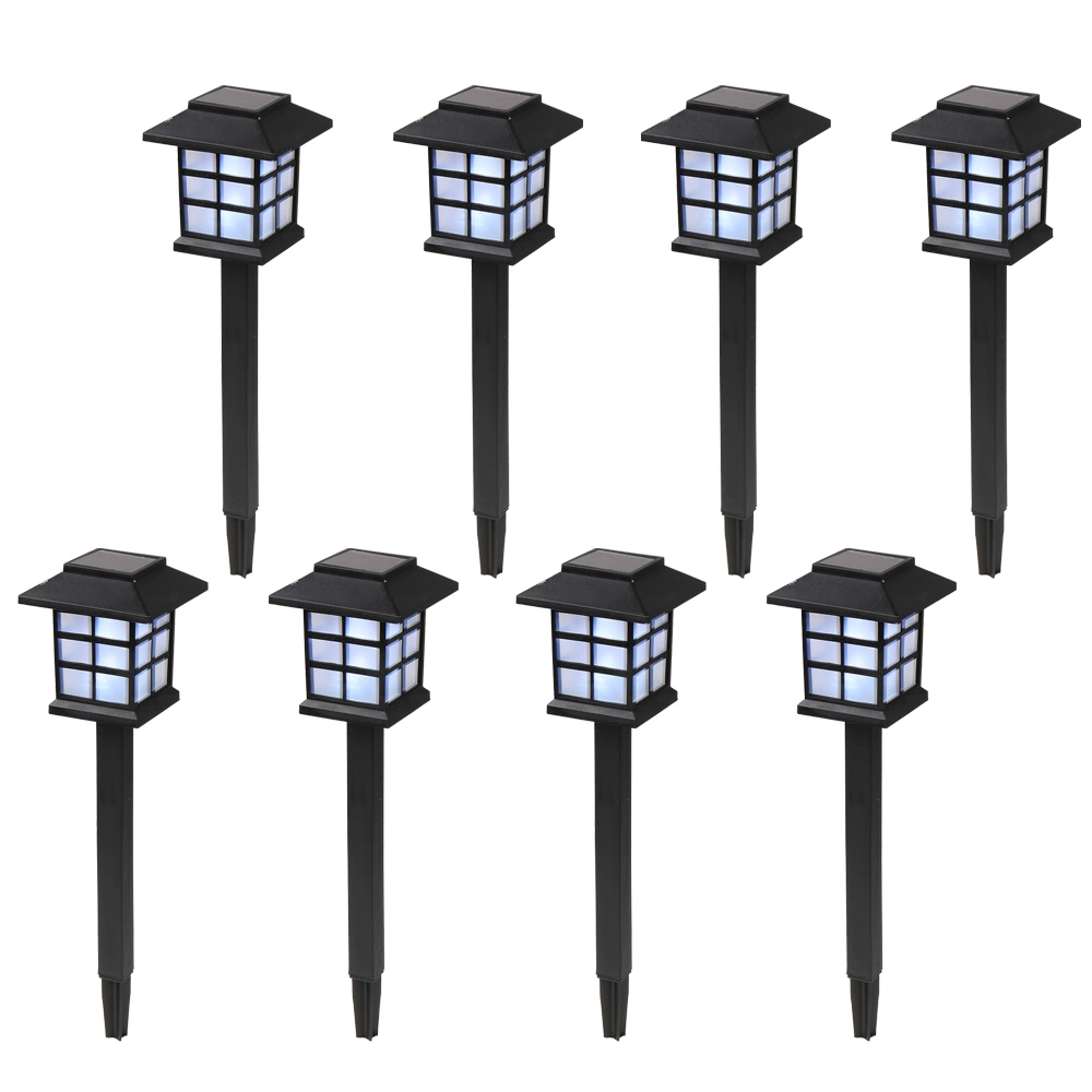 8PCS Solar LED Lantern Lights Outdoor, White Garden Pathway Torch Lights, Waterproof Landscape Lighting for Yard Walkway Patio view 8