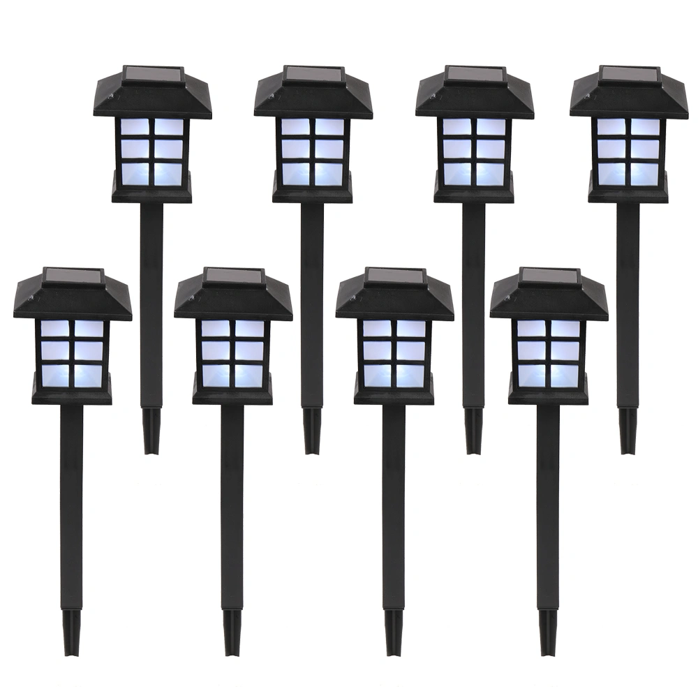 8PCS Solar LED Lantern Lights Outdoor, White Garden Pathway Torch Lights, Waterproof Landscape Lighting for Yard Walkway Patio view 9