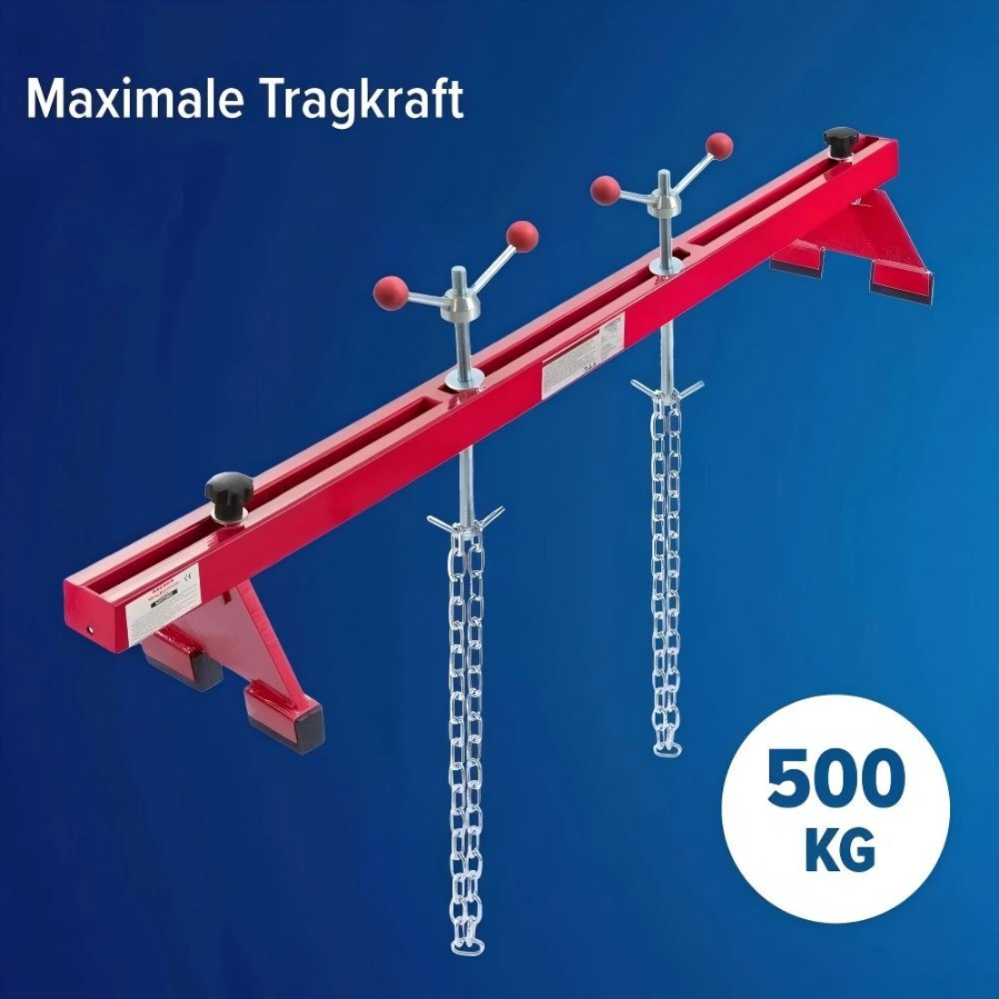 Motorbrücke 500kg Kotflügeltraverse - Motorheber & Getriebehalter, Motorträger mit Füllhorn, Werkstatt Werkzeug