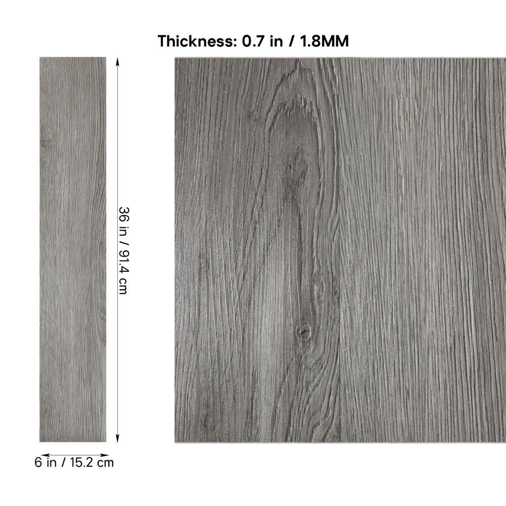 5m² Self-Adhesive Vinyl Plank Flooring Wood Look, Peel and Stick Tile for Bathroom Decor view 3