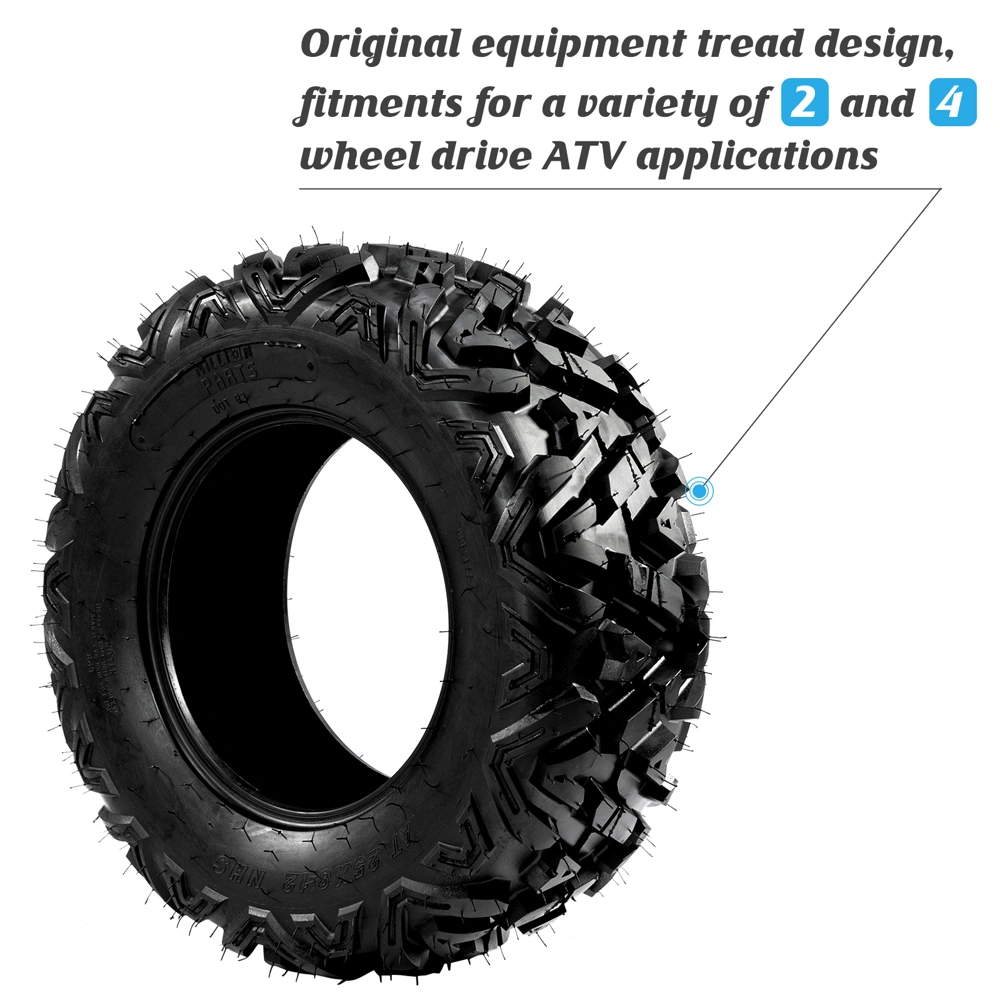 Complete Set of 4 All Terrain ATV UTV Tires 25x8-12 Front & 25x10-12 Rear 6PR Tubeless view 5