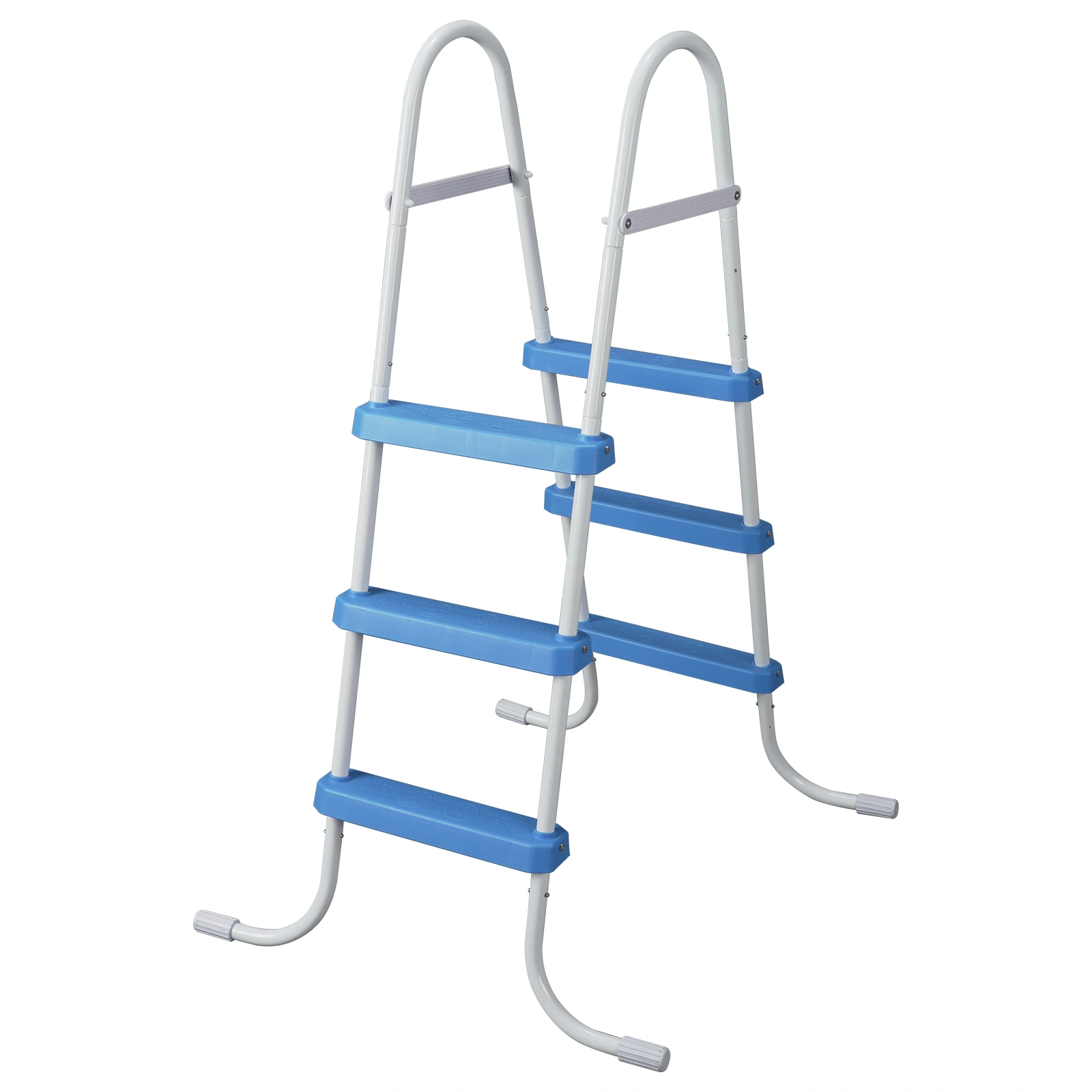3-Step 42" Above Ground Pool Ladder with Entry Mat, Iron Frame in White & Blue, Non-Slip Safety Pool Steps for In-Ground & Above Ground Pools view 4