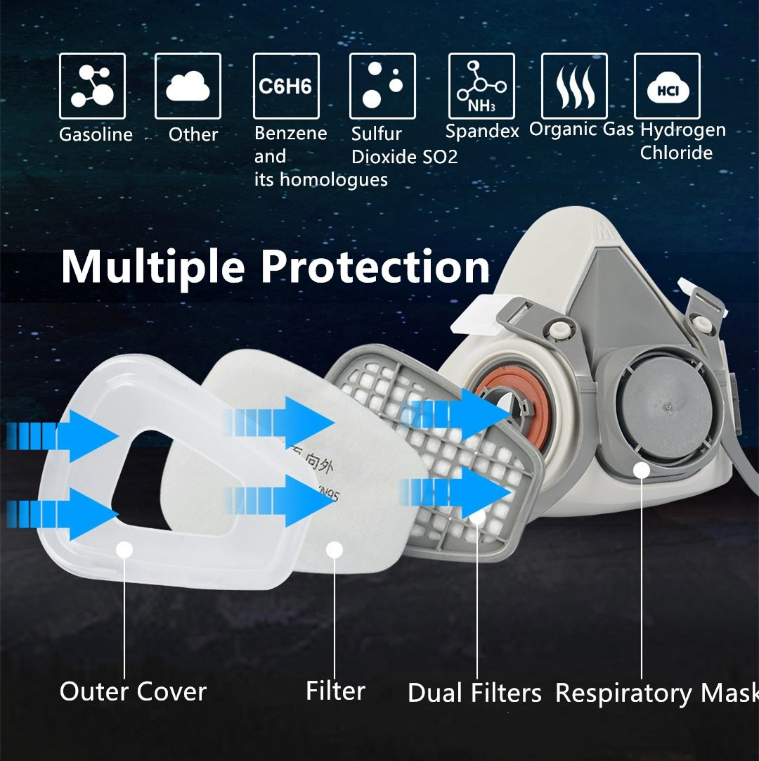Reusable Half Face Shield Respirator Mask for Painting Welding Sanding Facepiece view 7