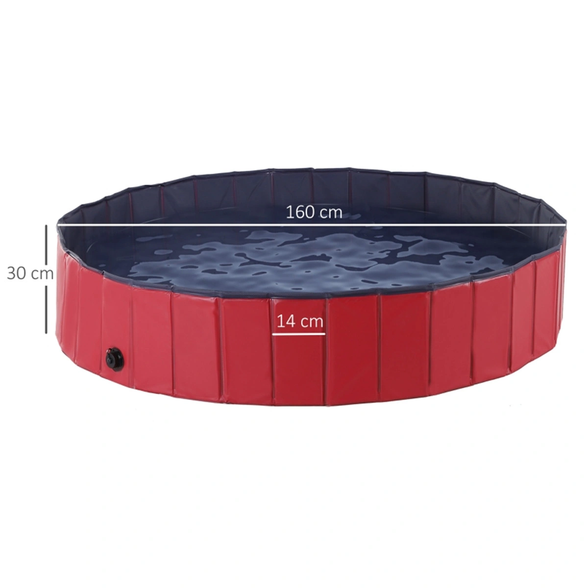 Inflatable Dog Pool, Extra Large Pet Bathing Tub, Foldable Puppy Swimming Pool with Drain Plug, Portable Outdoor Dog SPA Bath for Medium & Large Breeds view 2