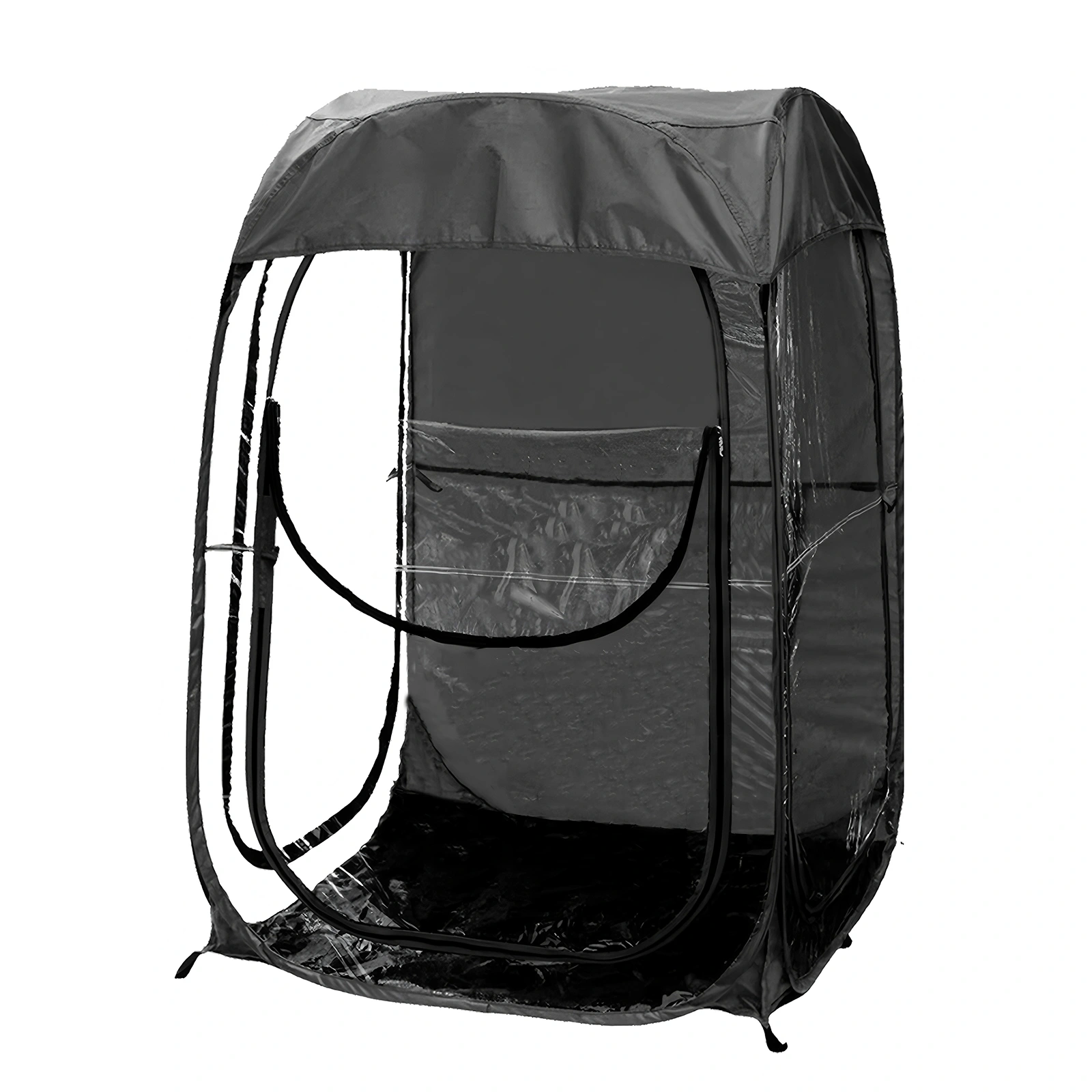 Portable Pop Up Sports Tent, Windproof Rainproof Outdoor Shelter for Camping Fishing Events, Black view 5