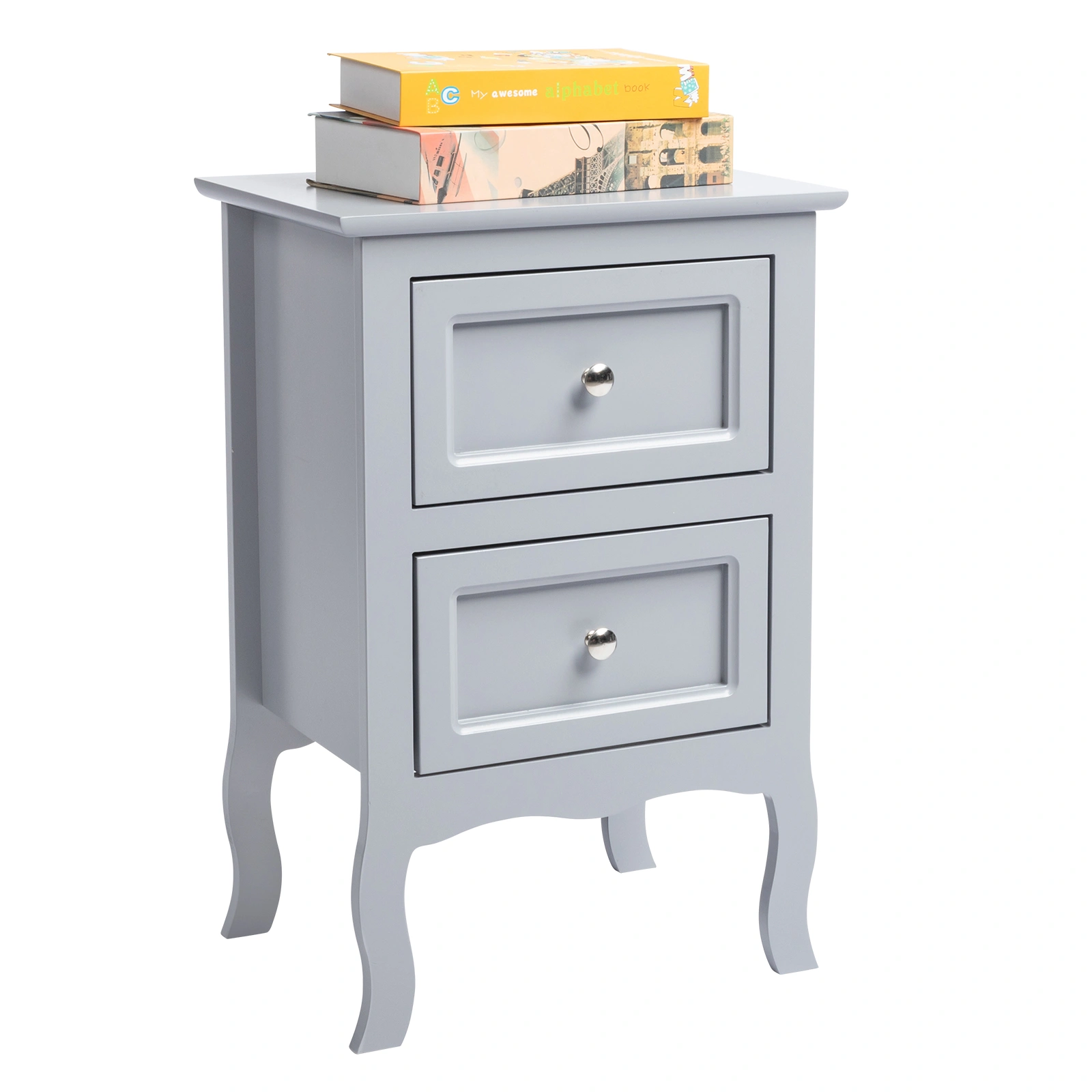 2pcs Country Style Two-Tier Night Tables Large Size Grace view 8