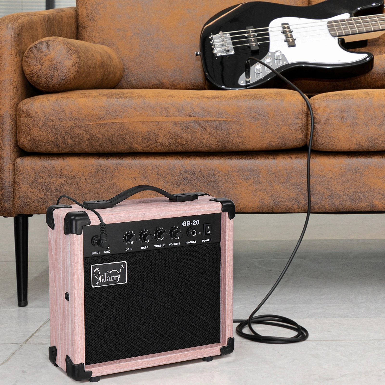 20W GB-20 Electric Bass Guitar Amplifier Natural Color view 10