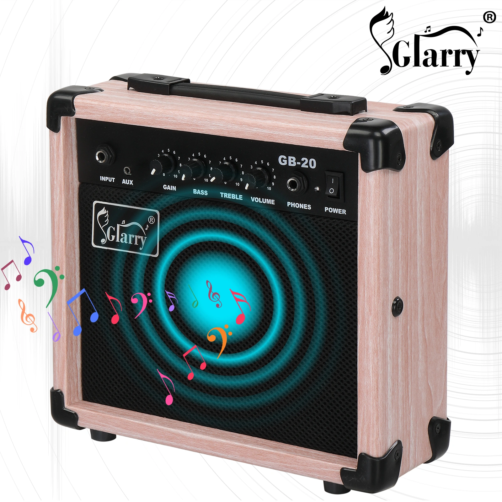 20W GB-20 Electric Bass Guitar Amplifier Natural Color view 7
