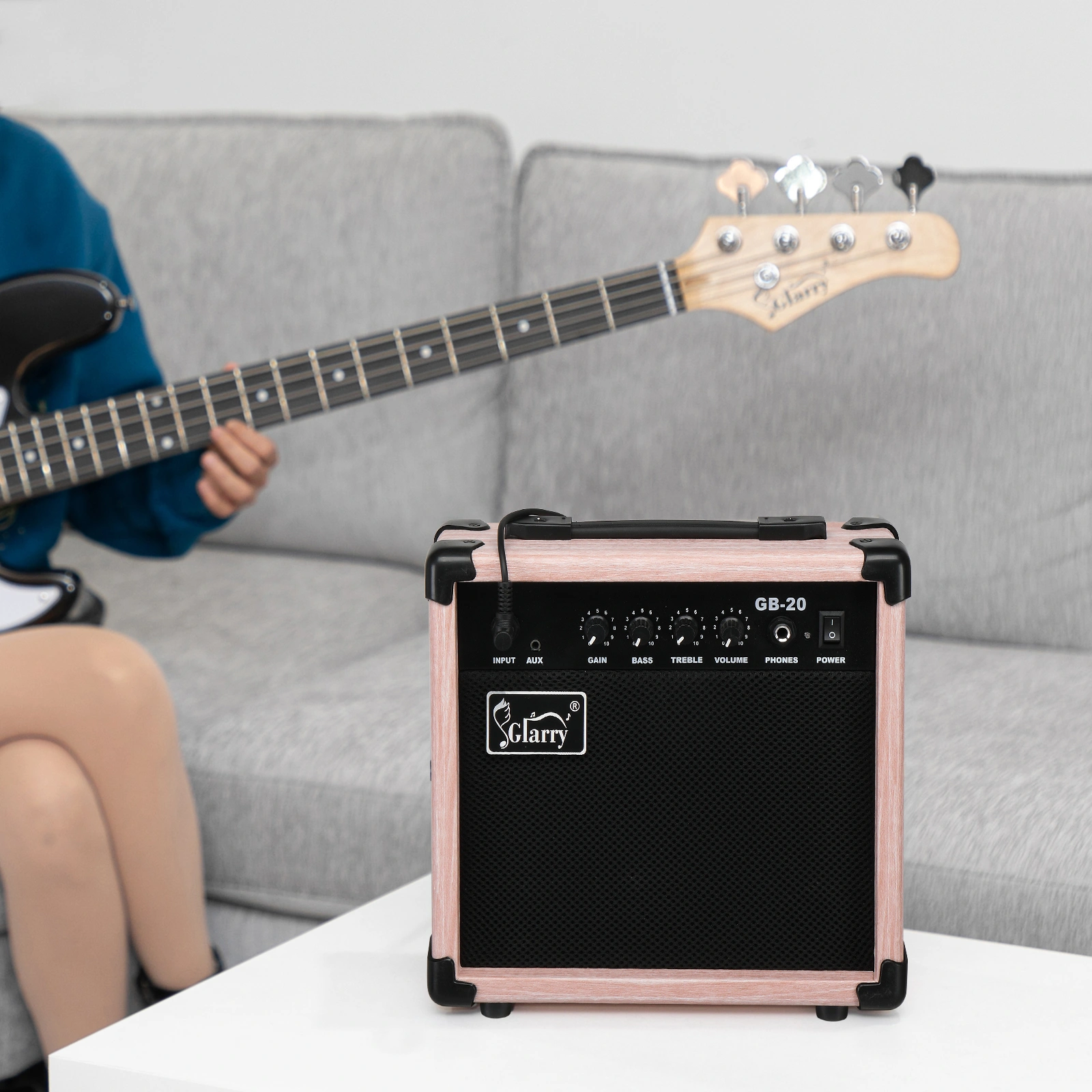 20W GB-20 Electric Bass Guitar Amplifier Natural Color view 9