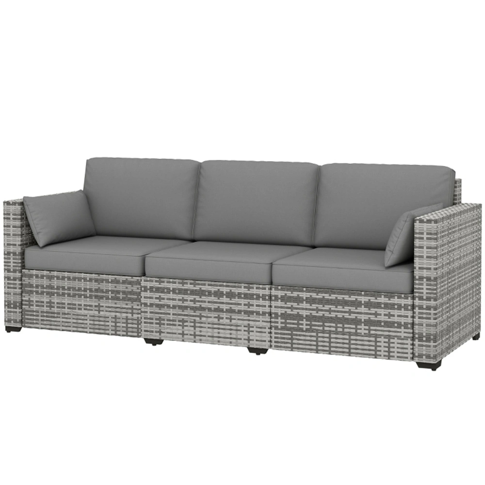 Rattan Three-Seat Sofa