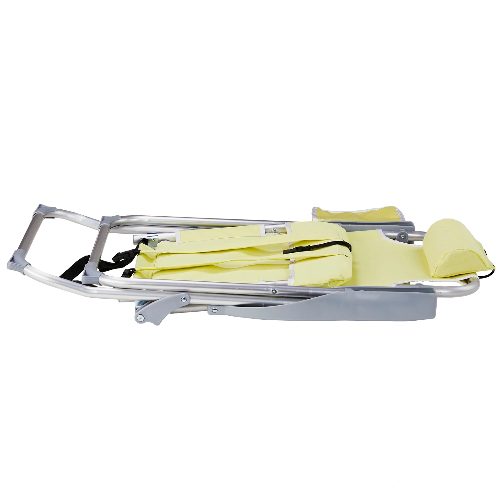 63*70*99cm Heightened Oxford Cloth Silver White Aluminum Tube Bearing 100kg Beach Chair Yellow view 10