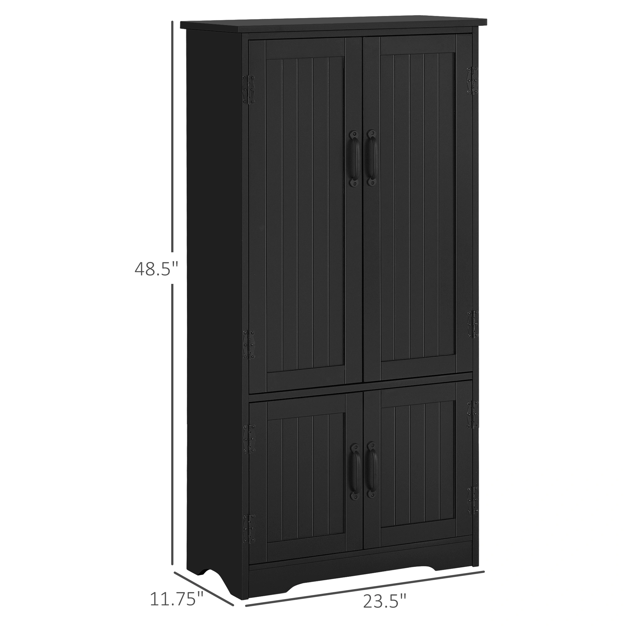 Freestanding Kitchen Storage Cabinet with Shelves, 3-Tier Pantry Organizer for Dishes, Cookware & Grocery Items - Space-Saving Home Solution view 3