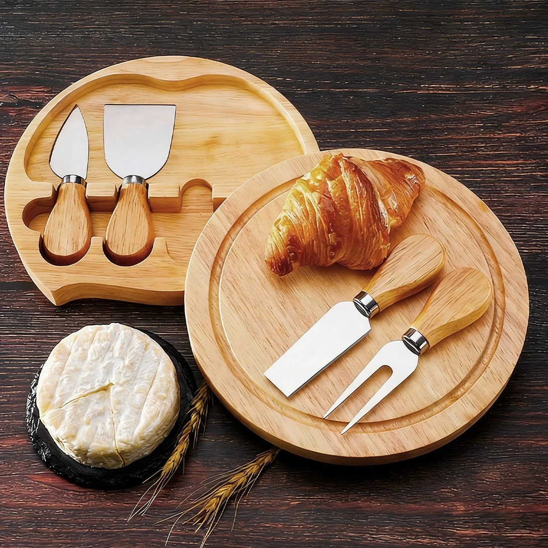 4-Piece Cheese Knife and Spatula Set - Bread, Fruit Knife & Server Gift Box view 2