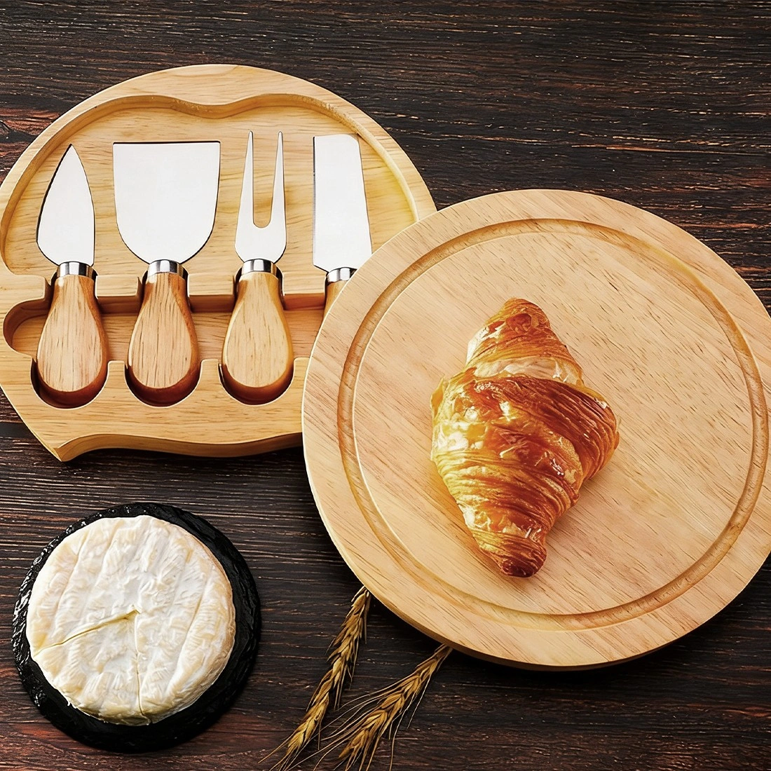 4-Piece Cheese Knife and Spatula Set - Bread, Fruit Knife & Server Gift Box view 4
