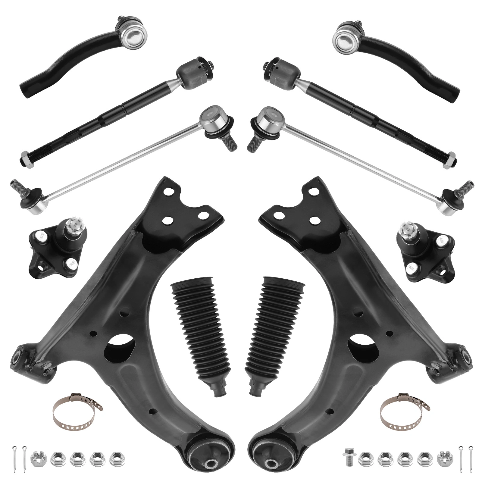 Suspension Inner & Outer Front Lower Control Arm Fit For Toyota Corolla 2003-2008 All Models K640361, K640360, K90309, K80230, EV470, ES80432, ES80431