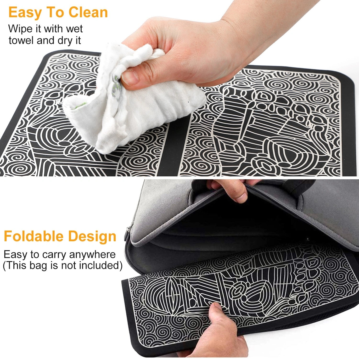 EMS Foot Massage Pad Electric Stimulator Rechargeable Muscle Pain Relief Massage Mat 6 Modes 9 Intensity Levels Leg Reshaping view 5