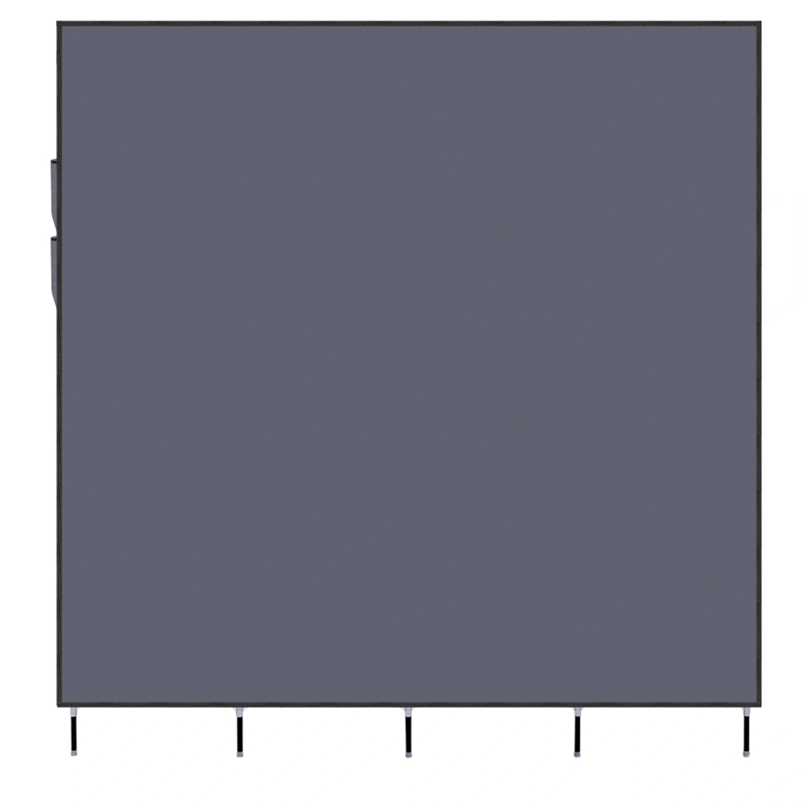 67" Clothes Closet Portable Wardrobe Clothes Storage Rack 12 Shelves 4 Side Pockets Gray view 24