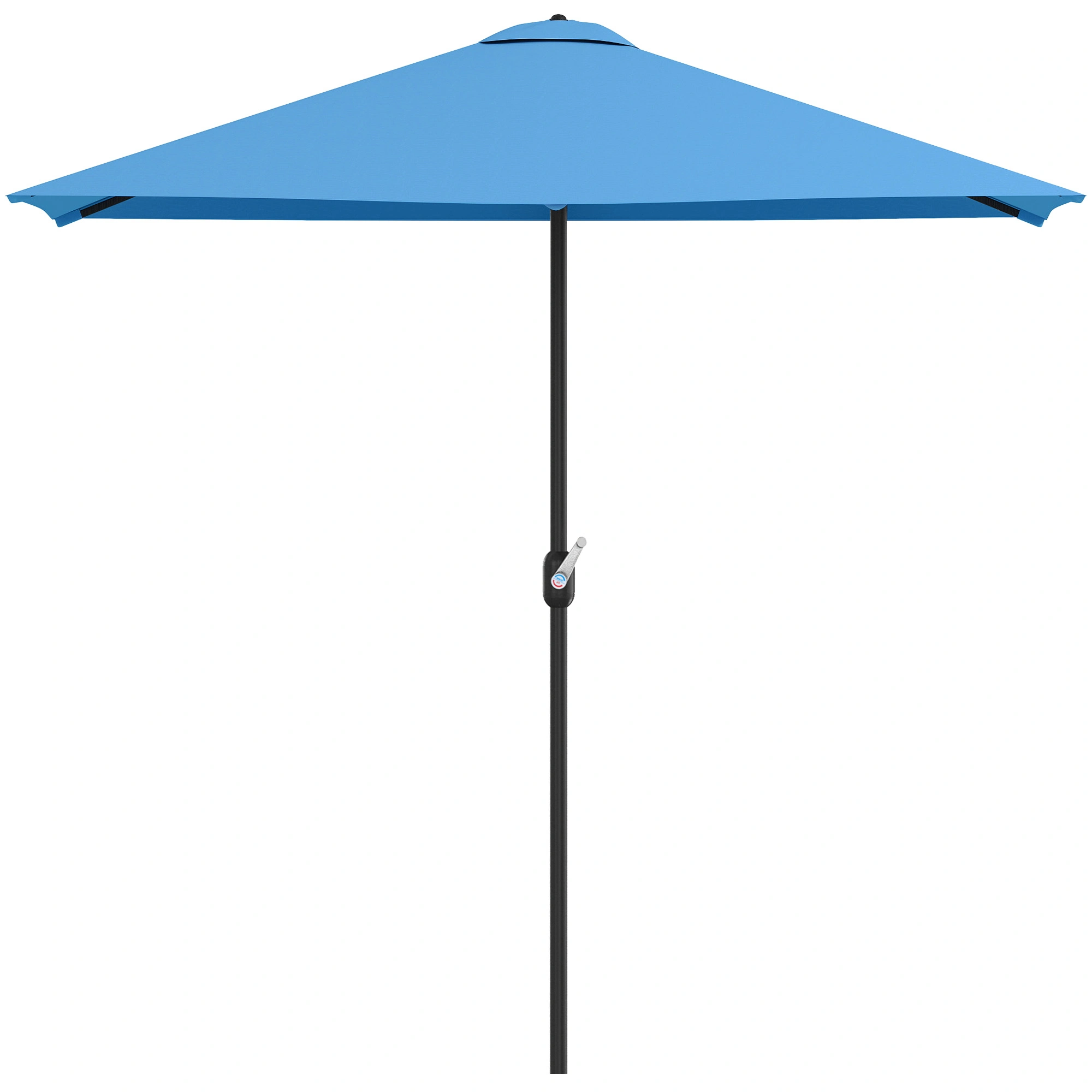 Heavy Duty Beach Umbrella with Tilt, Portable Outdoor Sun Umbrella for Patio Poolside Garden, Windproof UPF50+ Canopy view 3