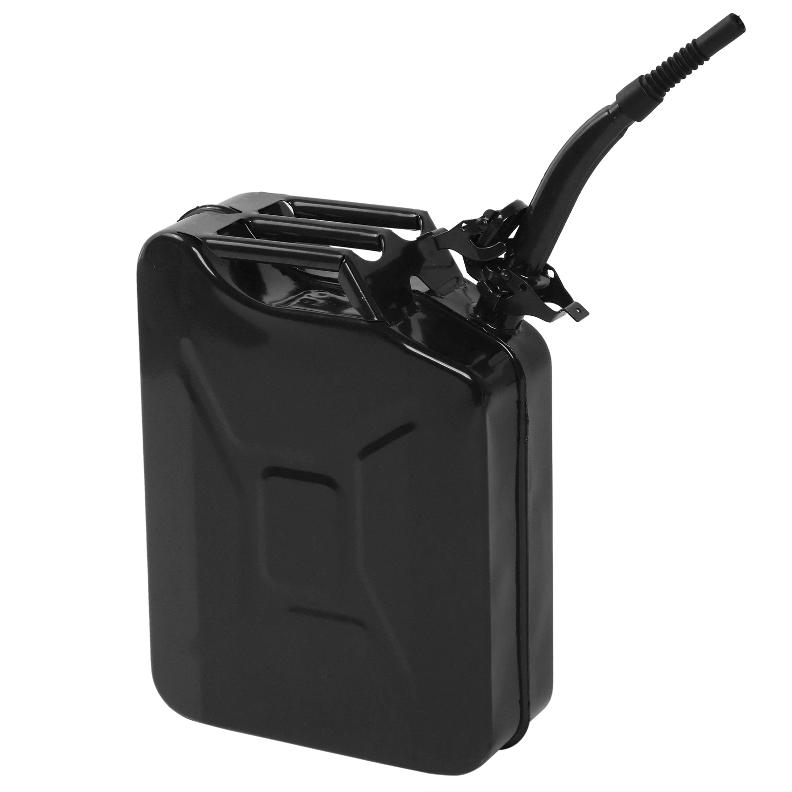1-Piece 20L Black Steel Oil Drum, 0.6mm Iron Pour Pipe, Heavy Duty Fuel Storage Can view 3