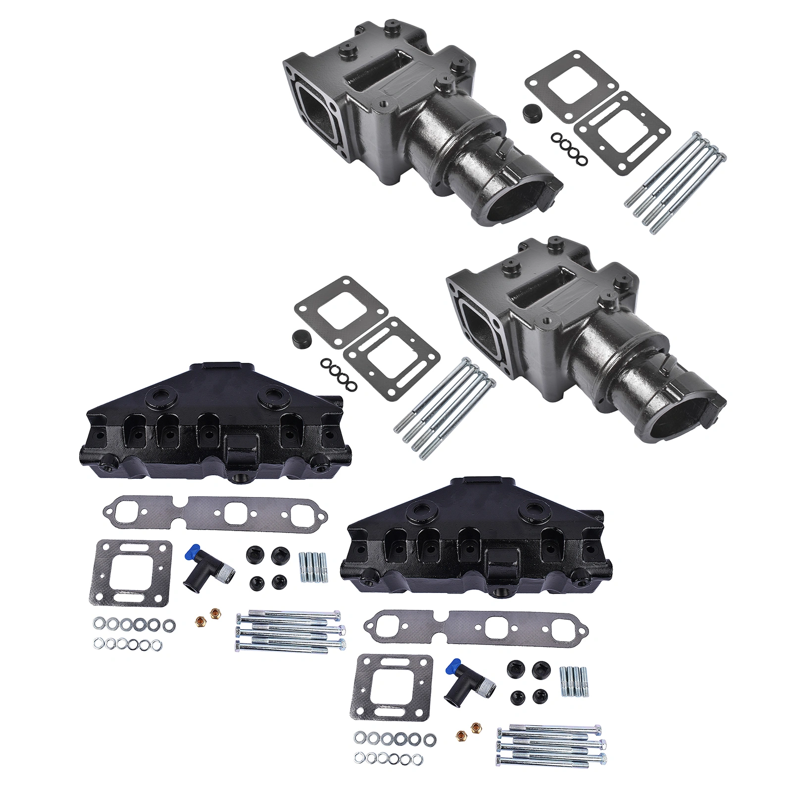 4x Manifold Riser Combo Kit Fit for MerCruiser 85-02 MerCruiser 175 44354A13 99746A8 view 2