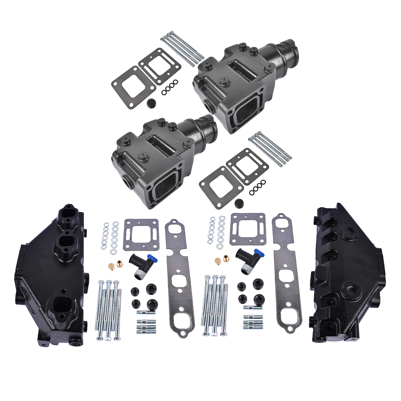 4x Manifold Riser Combo Kit Fit for MerCruiser 85-02 MerCruiser 175 44354A13 99746A8 view 5