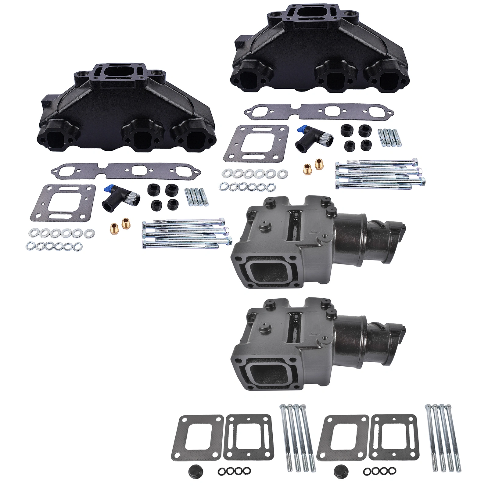 4x Manifold Riser Combo Kit Fit for MerCruiser 85-02 MerCruiser 175 44354A13 99746A8 view 6