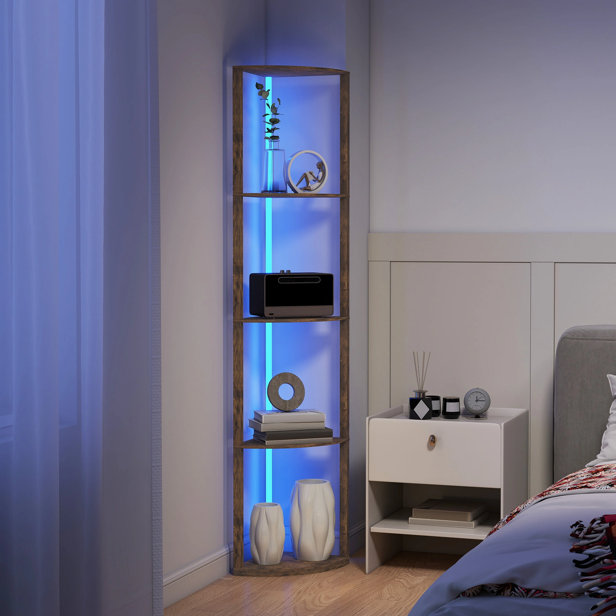 Modern Floor Lamp with LED Light, 3-Way Touch Control, 360° Rotatable Head, Standing Lamp for Living Room, Bedroom, Office view 2