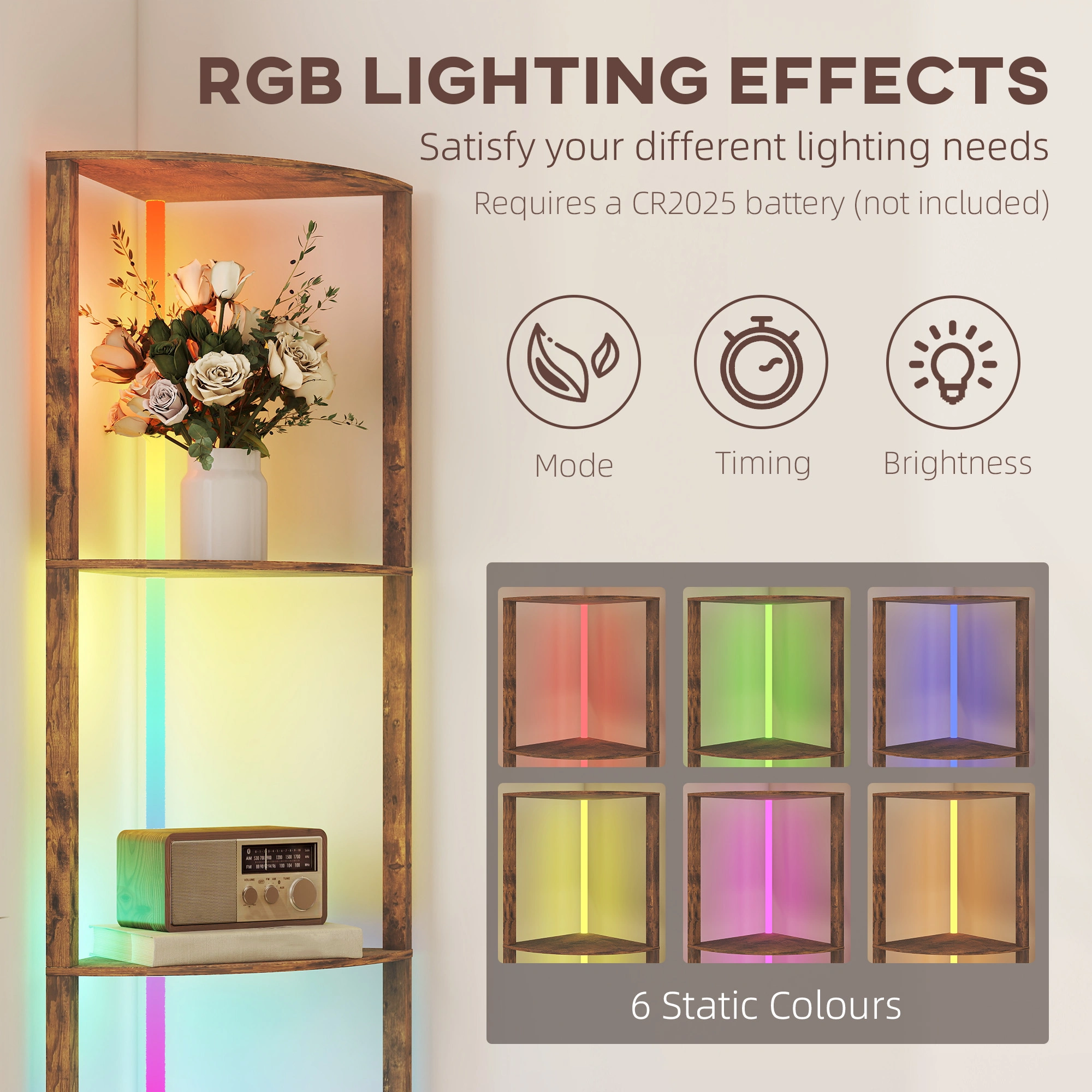 Modern Floor Lamp with LED Light, 3-Way Touch Control, 360° Rotatable Head, Standing Lamp for Living Room, Bedroom, Office view 3