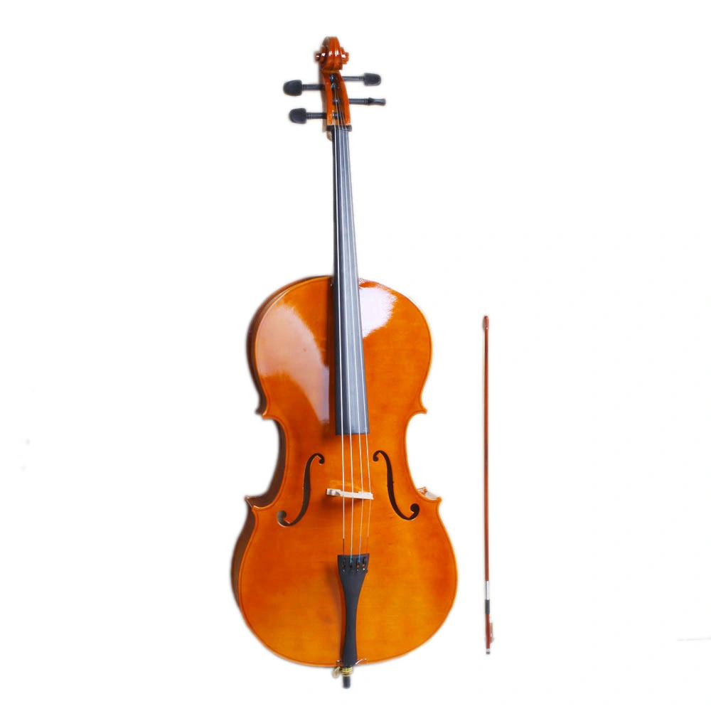 4/4 Full Size Cello Kit - Natural Wood Finish - Includes Cello Bag, Bow, Rosin & Bridge - Traditional Classical Instrument (138 characters) view 2