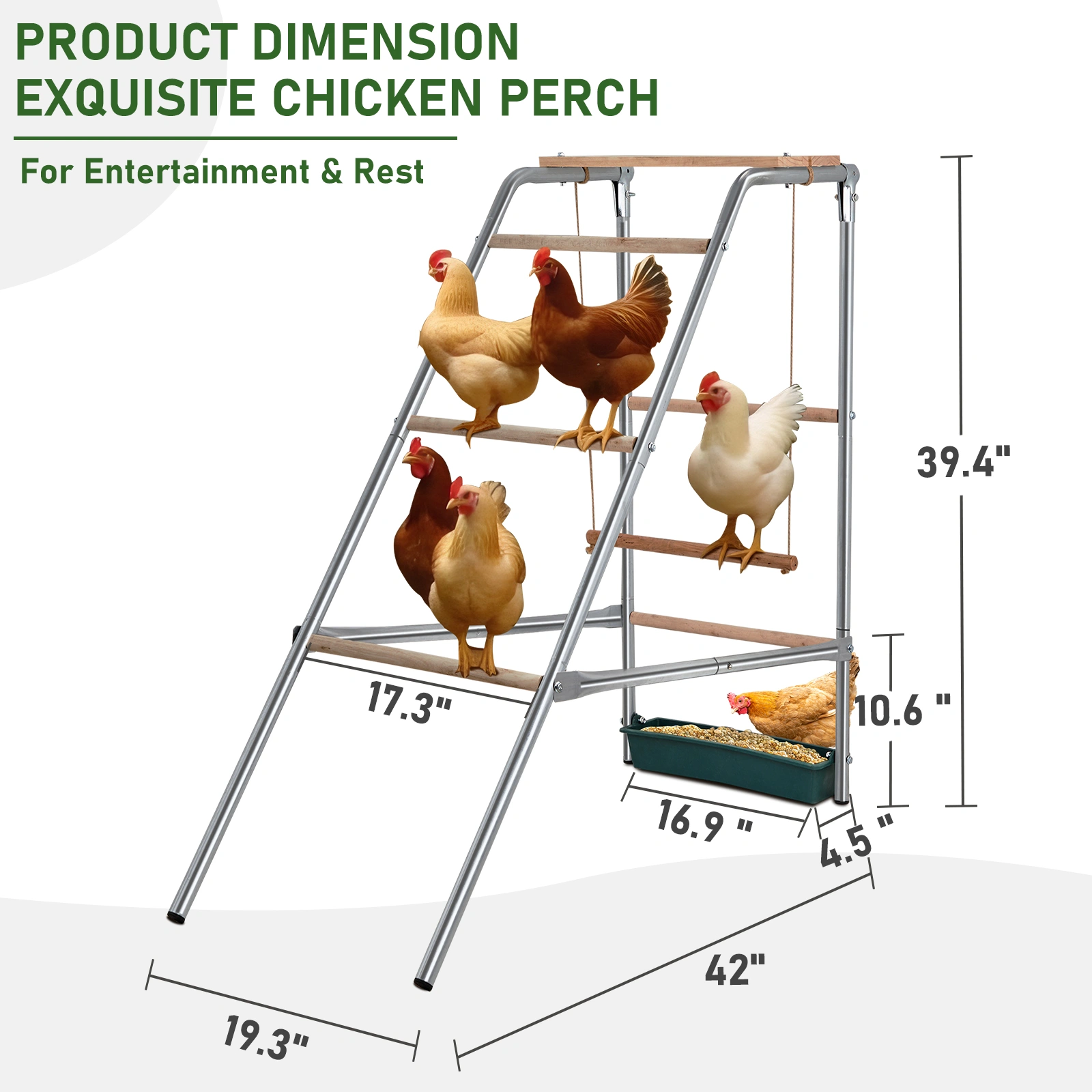 103*50*100cm Outdoor chicken perch view 12