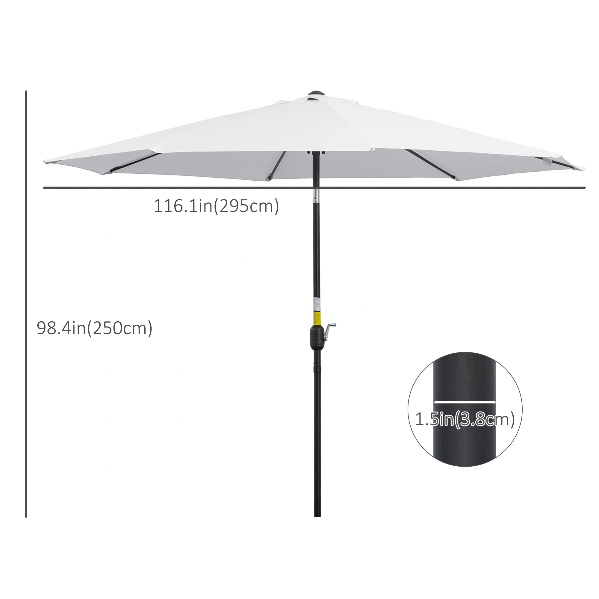 Outdoor Wall Mounted Umbrella Holder - Heavy Duty Rain Umbrella Stand with Hook, Space Saving Entryway Organizer for Home, Garden & Commercial Use view 2