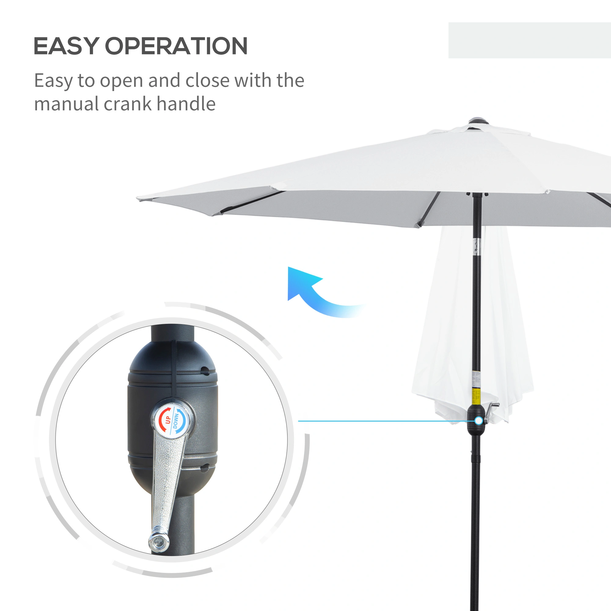 Outdoor Wall Mounted Umbrella Holder - Heavy Duty Rain Umbrella Stand with Hook, Space Saving Entryway Organizer for Home, Garden & Commercial Use view 3