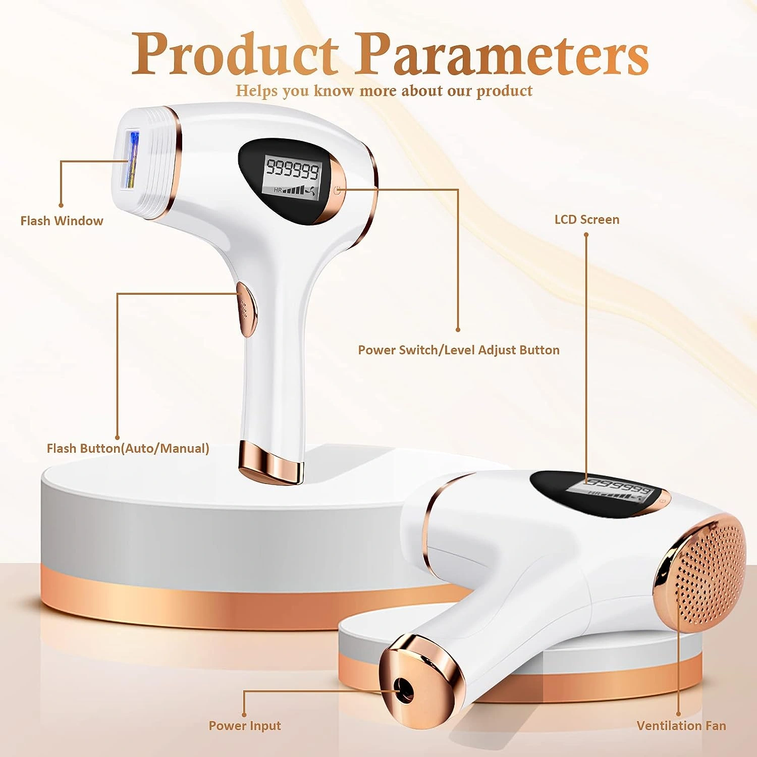 REDFMG IPL Hair Removal Device for Women, Ice Cooling Painless Permanent Hair Remover for Body & Face, Hair Reduction view 2