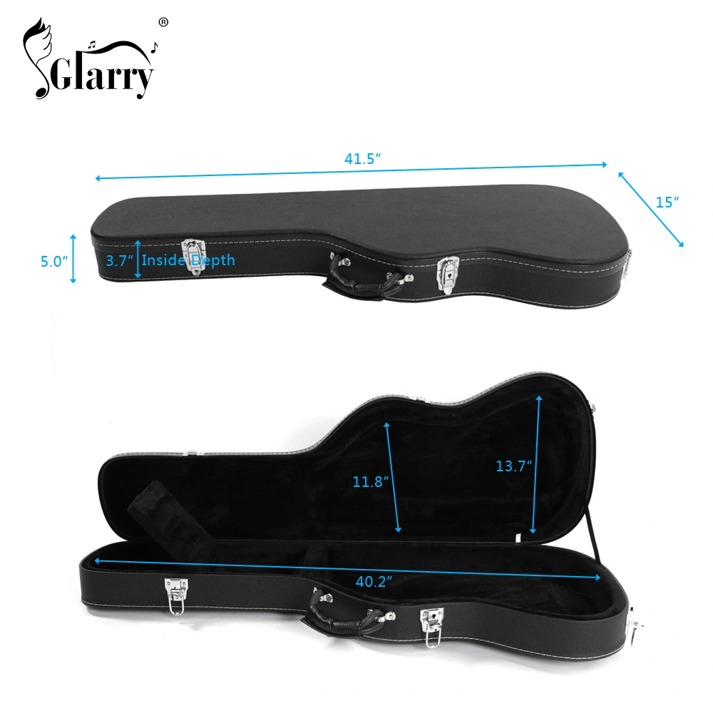 ST High Grade Electric Guitar Hard Case Microgroove Flat Surface Straight Flange Black view 12