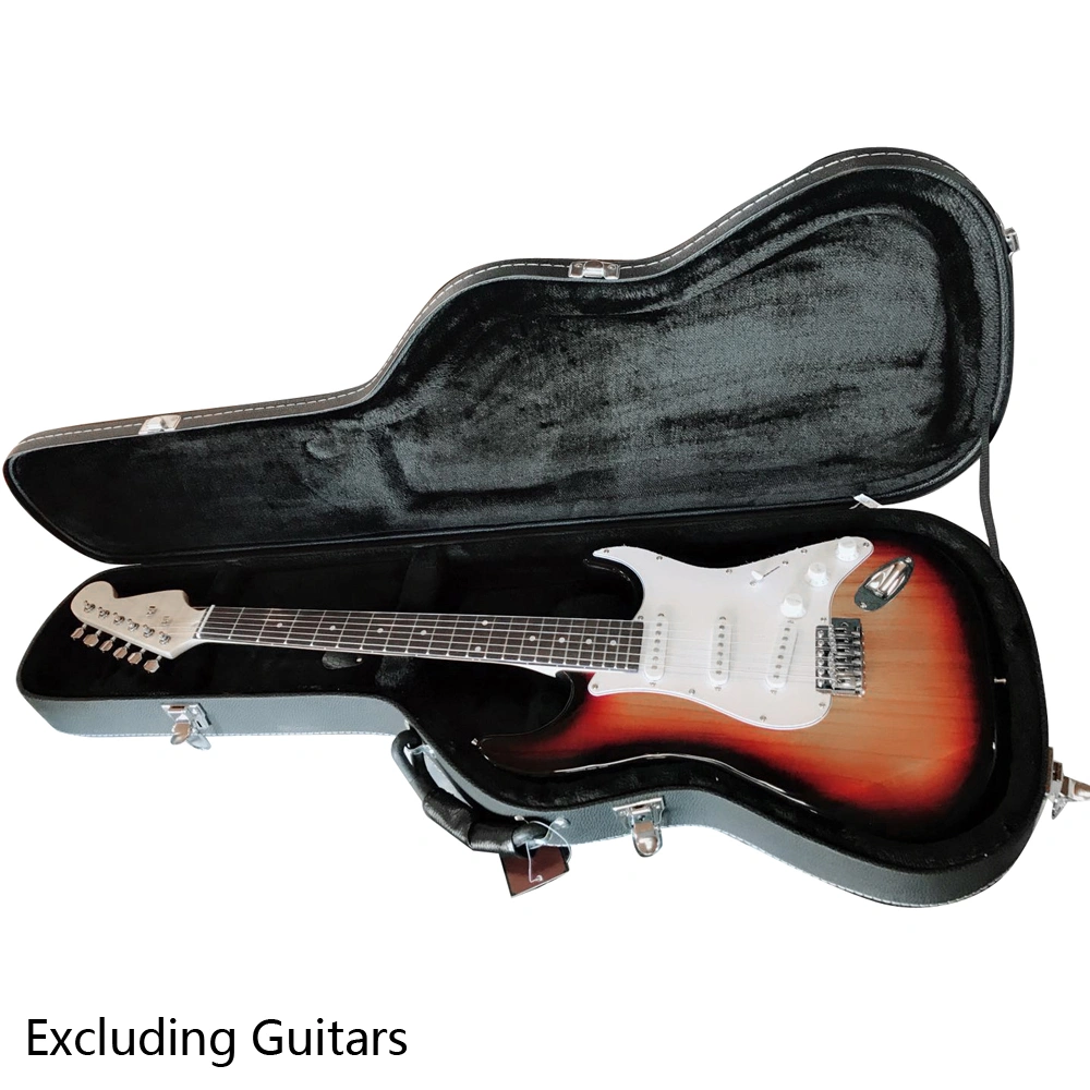 ST High Grade Electric Guitar Hard Case Microgroove Flat Surface Straight Flange Black view 17