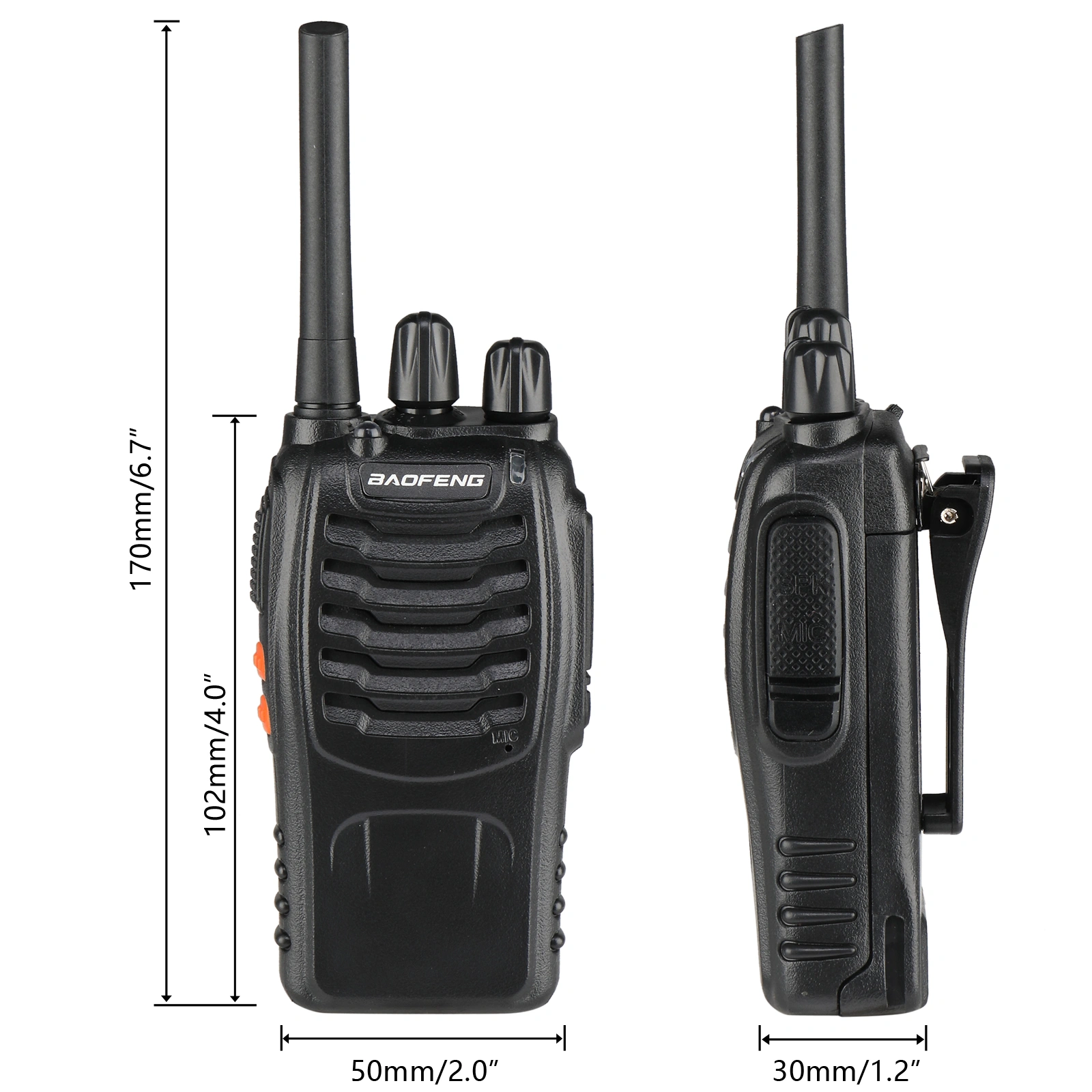 BF-88E 1500mAh Ultra-long Standby Walkie-talkie EU Standard Black view 25