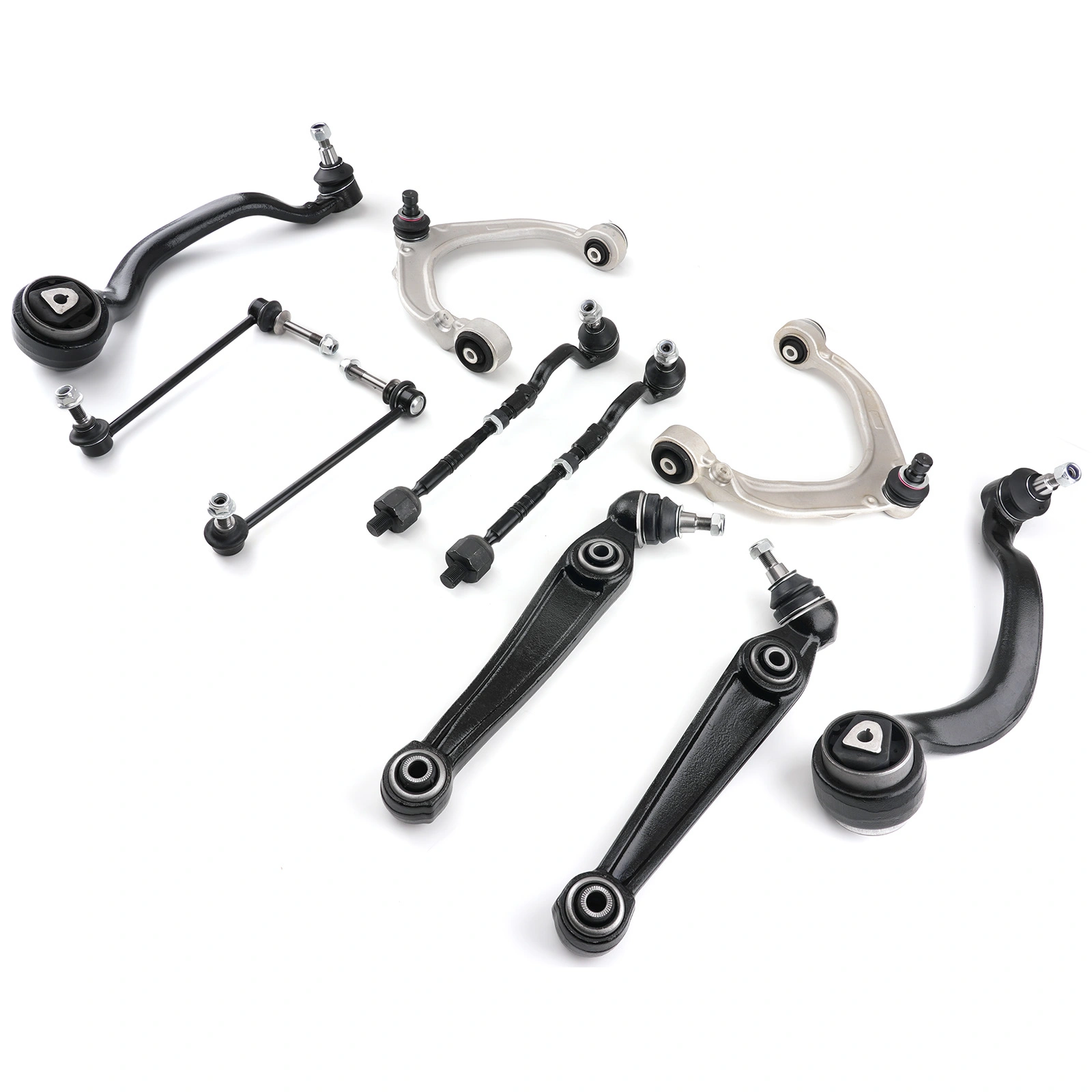 Complete 10pc Front Suspension Control Arm Kit w/ Sway Bar Links & Tie Rod Ends for BMW X6 E71 2008-2014 view 6